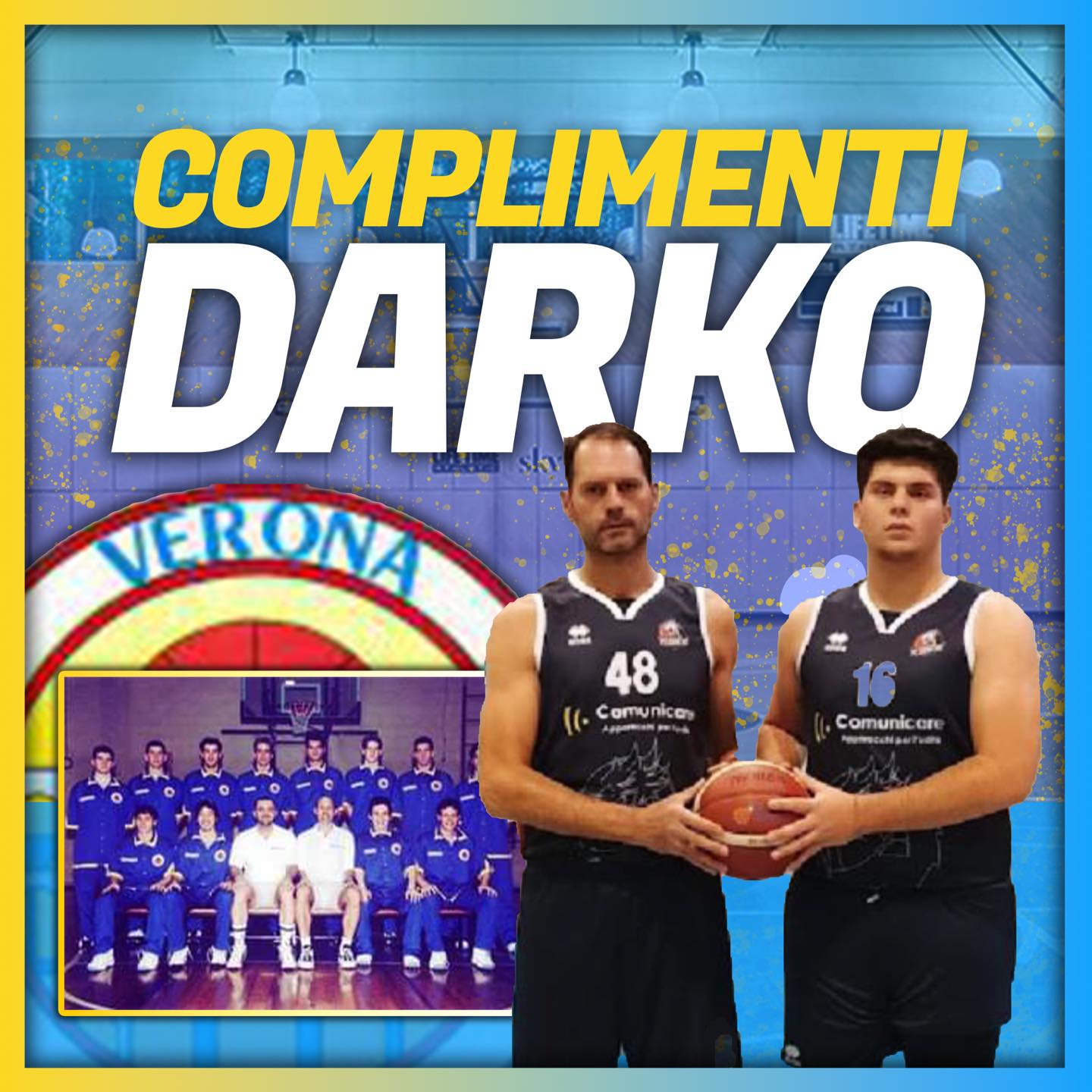Darko Babic, ex VB in campo con il figlio – VERONA BASKET